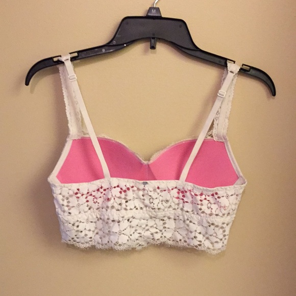 Victoria’s Secret Pink white lace padded bralette - Picture 2 of 8